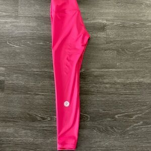 Pure Barre Hot Pink Leggings With White Circle P